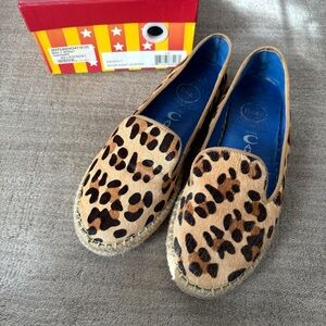 Jeffrey Campbell Abides Leopard Pony Hair Espadrille Loafer Flats
